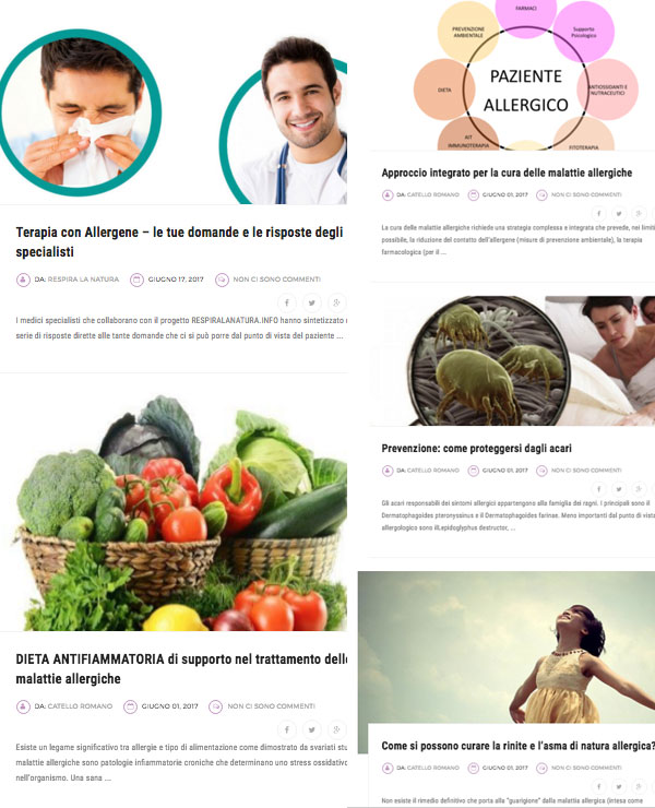 respira la natura: un progetto di divulgazione scientifica online a supporto della terapia con allergene